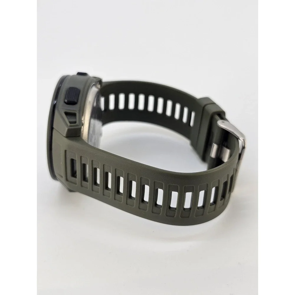 Digital Sports Men's Watch 45MM Dark Green Plastic Bands Light Working